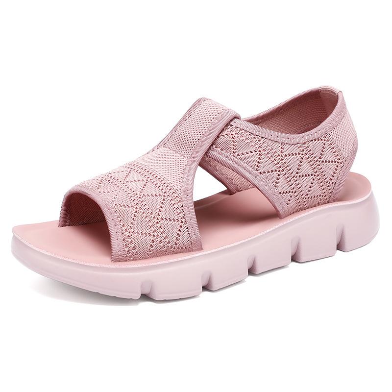 Shoes Women's Summer New Hollow Breathable Women's Sandals Sandal Soft Sole Comfortable Mother Shoes Foreign Trade Women's Shoes