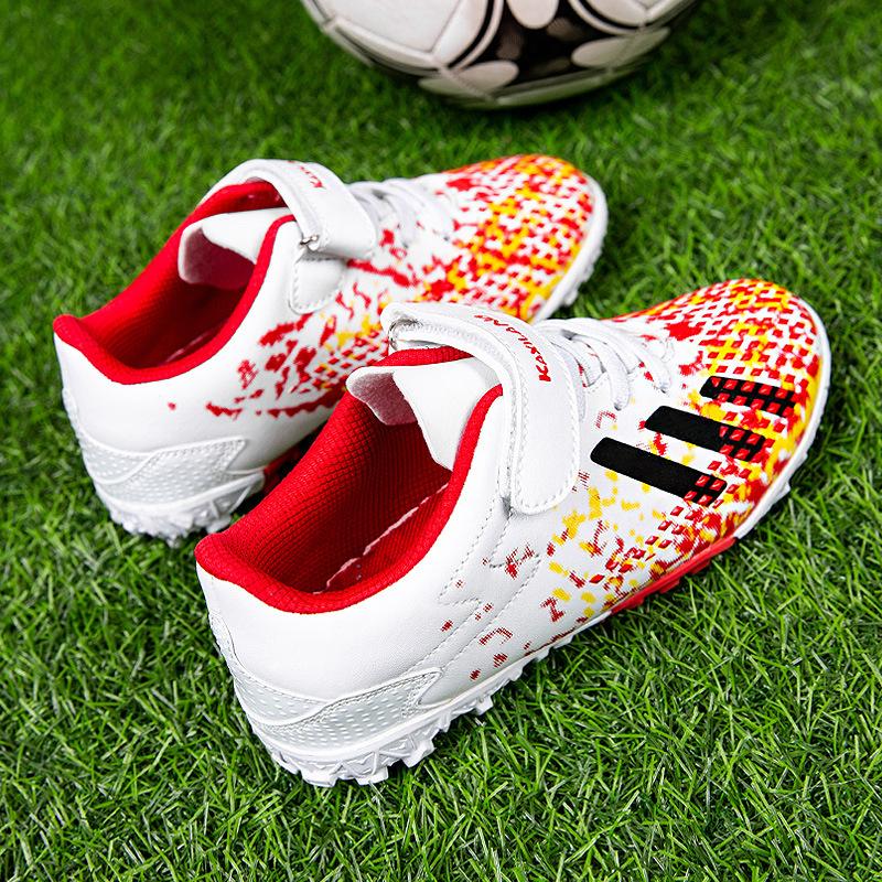 Новые детские футбольные бутсы для подростков, мальчиков, девочек, студентов, детей, TF, шипованные, на липучке, тренировочные