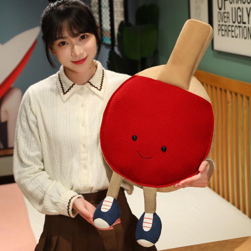 Fun Sports Ball Series Doll Plush Table Tennis Racket Doll Girl Birthday Gift