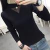 Women Semi-high Neck Slim Sweater Korean Version of The Knitted Bottoming Sweater Hollow Mesh Sweater Autumn and Winter
