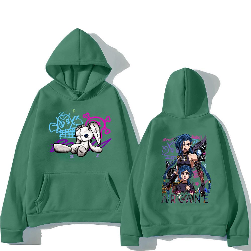Худи Arcane Jinx 2025 Ретро Мужские/женские Худи Харадзюку Эстетичная одежда Унисекс Зимний Флисовый Пуловер Толстовка Винтажный