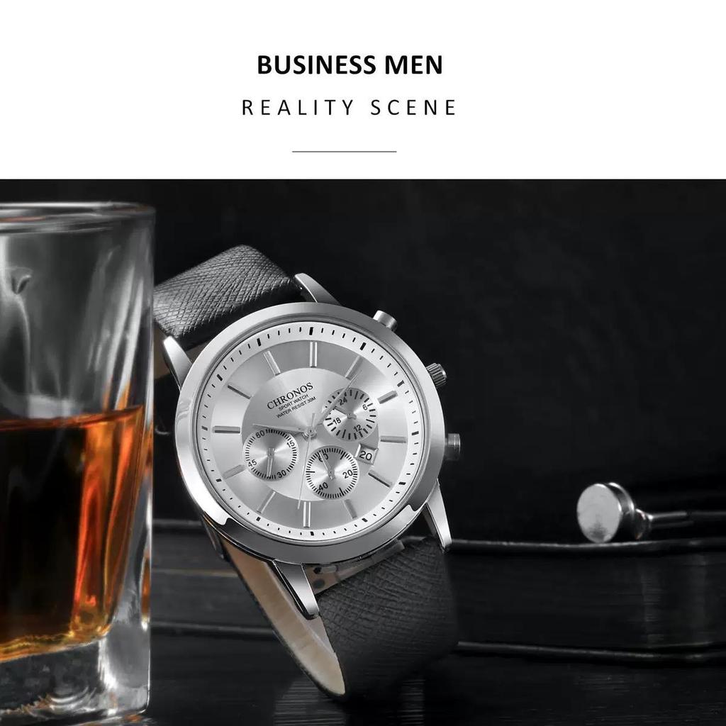 Брендовые часы CHRONOS, мужские часы, лучшие роскошные мужские часы, спортивные часы с автоматической датой