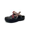 Classic Clog EVA Black Wine Heart Beya Beach Bow Comfortable and Versatile Fashionable Retro Hole Shoes Unisex Black