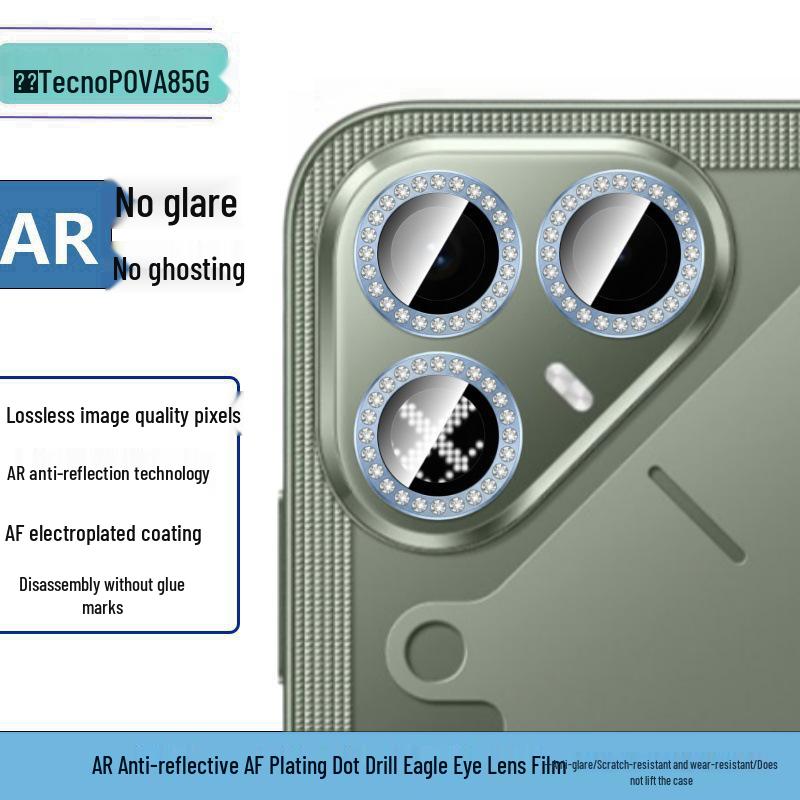 Антишпионская матовая закаленная пленка со стразами для Tecno Pova 8 5G HD Full Screen и Eagle Eye Lens