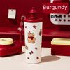2025 New Model Water Cup with Tea Strainer and Straw, Portable Large-Capacity Insulated Cup, 316 Stainless Steel Car-Mounted Ice Cup