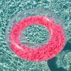 2022 Newest Design Feathers Inflatable Swimming Ring In Pink White Blue Swim Circle Ins Style Inflatable Float Tube Raft Women