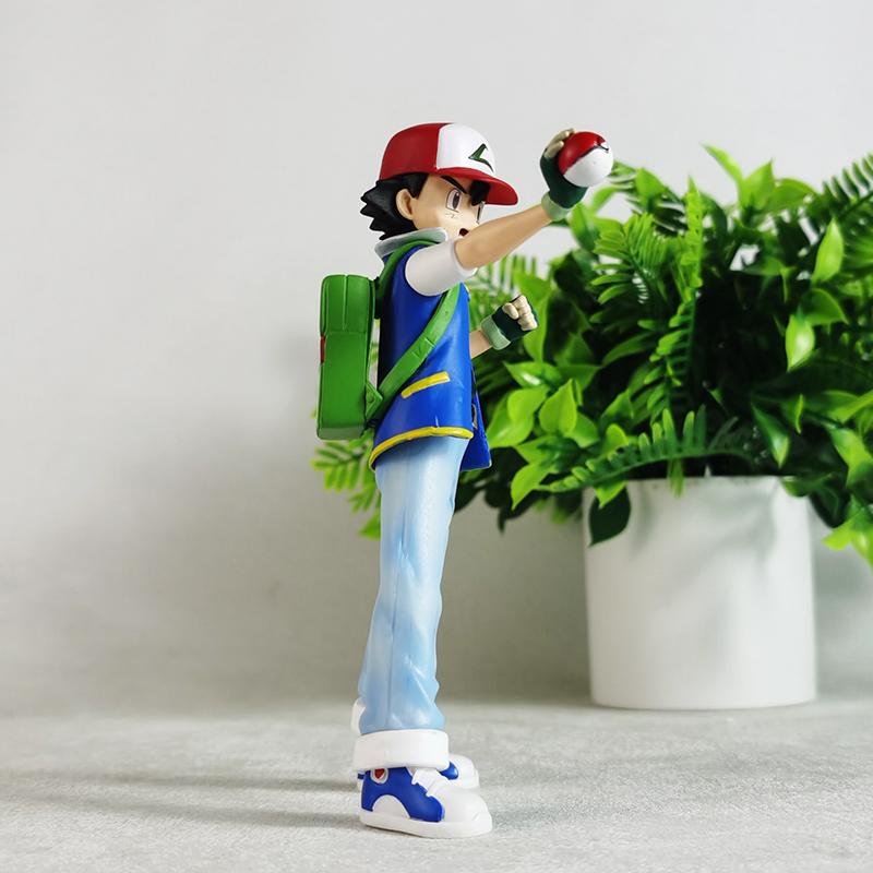 13cm/5.1in Pokemon Cartoon Anime Figure Trainer Xiao Chi Model Statue Pvc Desktop Decoration Children Toy Doll Christmas Gift