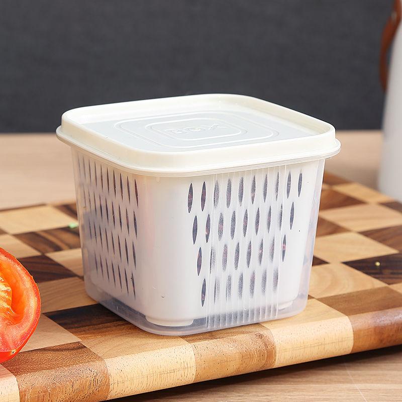 Контейнер для хранения продуктов питания для дома, лука, имбиря, чеснока, дренажные коробки с крышкой, органайзер для холодильника для фруктов, пищевая кухонная коробка