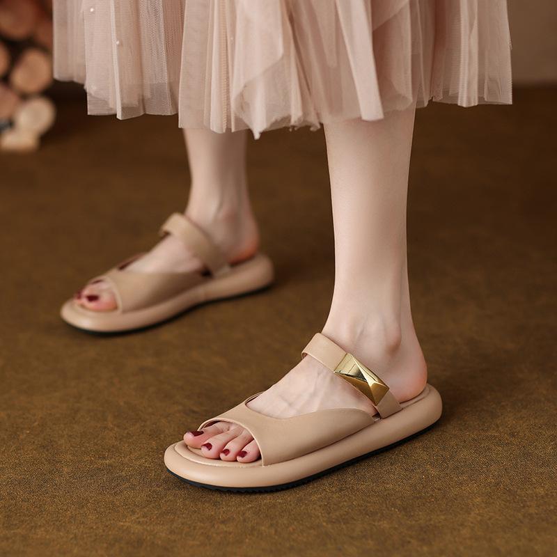 Женские модные шлепанцы на танкетке, пляжные тапочки, легкие сандалии с открытым носком в стиле бохо, женская повседневная летняя обувь без шнуровки