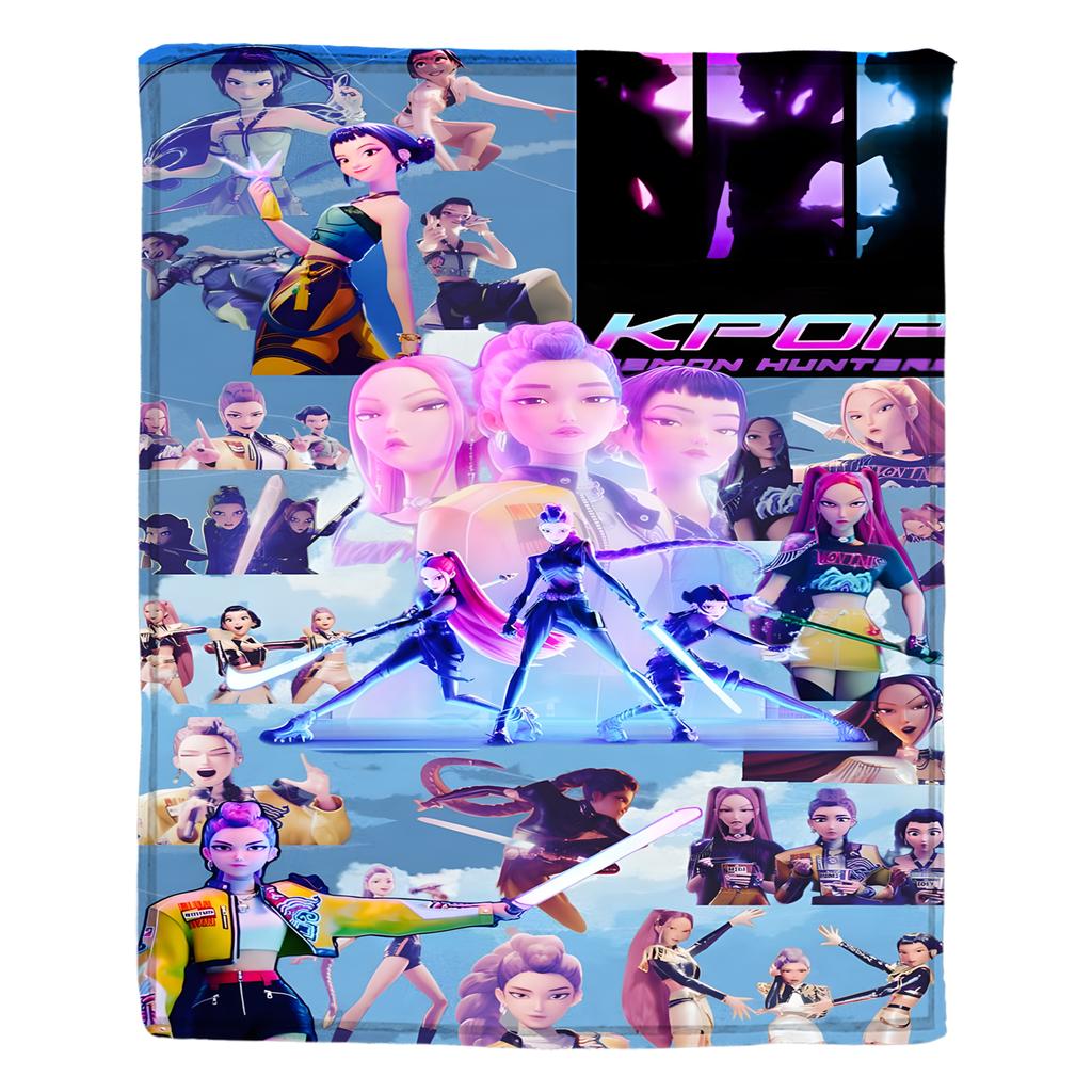 Flannel Digital Printed Blanket Conditioning Blanket Sofa Blanket Girl Gift