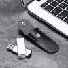 Защитный чехол для USB-накопителя тонкой работы с застежкой на кнопку-брелок, чехол для флэш-накопителя из искусственной кожи, защитный чехол для U-диска