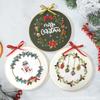 Needlework Hoop Christmas Embroidery Kit Handmade Instructions Cross Stitch Set Full Range Printed Pattern