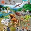 Orange Building Blocks Compatible with Lego Jurassic Series: Tyrannosaurus Rex Puzzle Toy - Perfect for Kids.