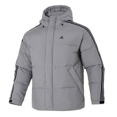 600 Puffy Side Stripe Открытый пуховик с капюшоном Мужская верхняя одежда Серый IT8733