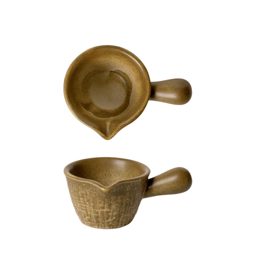 With Handle Dipping Sauce Bowl Ceramic Seasoning Dish Snack Plate Sauce Pitcher Kitchen