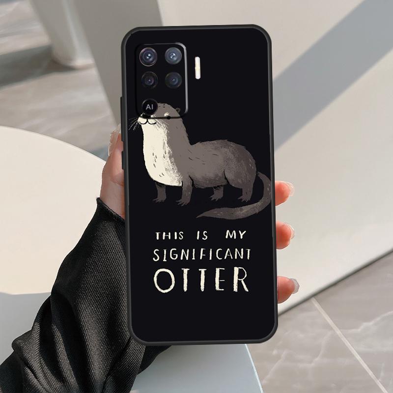 Animal Otter Case For Oppo A17 A57 A77 A60 A80 A40 A74 A54 A94 A78 A98 A18 A38 A58 A96 A76 A16 A15 A5 Pro