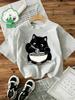 Cotton TShirt Womens Japanese Style Noodle RaUnisex Cat TShirt Graphic Short Sleeve Crew Neck Top Shirt Casual
