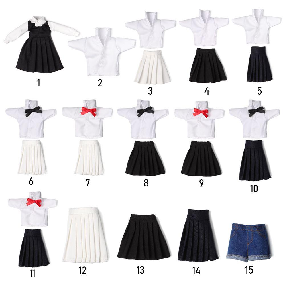 Toys Handmade Doll Accessories Tops Casual Skirts Navy Style Clothes Mini T-shirt Dressing Clothes