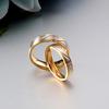 European and American Titanium Steel Couple Rings Blade Patterned Gold Rings Hand Jewelry Jewelry