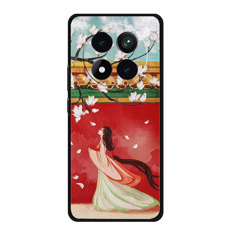 3D Emboss Case For Xiaomi Redmi Note 15 Phone Case Flowers Black Silicone Soft Back Cover Coque For Redmi Note 15 Pro Plus Case