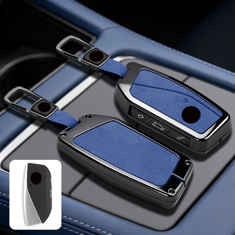 Кожаный держатель для ключей автомобиля из цинкового сплава для Bmw X1 U11 X7 G07 Xm G09 I7 G70 X5 G05 Lci Ix Ix40 I20 U06 G81 M3 Серии 5 7 G60 Брелок