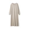 MUJI Women's Rayon Blend Oversized Dress, Light Beige, Size FD1JVA4S, Women's XXL