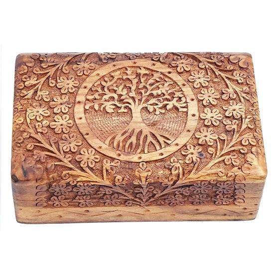Handmade Wooden Jewellery Box for Women Jewel Organizer Tree Decor Gift Products