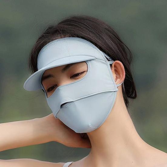 UPF 50+ Женская полнолицевая защита от солнца, регулируемые серьги с широкими полями, дышащая защита от ультрафиолета