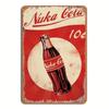 RETROGAMECZ Знак из алюминия Nuka Cola Винтажный логотип Декор Пылезащитный Водонепроницаемый Табличка для кафе