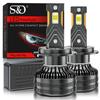 2Pcs H1 H4 H7 LED Canbus H8 H11 9005 HB3 9006 HB4 9012 Hir2 CSP Diode Turbo Led Headlight Bulbs Kit 160W 60000LM 12V 24V 6000K Auto Headlamp