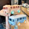 Бутылка-автобус без BPA для детей, подарок, питьевая бутылка-кружка из Tritan с трубочкой, очаровательная девочка, мальчик, для школы, детского сада, дорожный чайник с ремешками