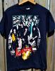 KISS Animalize Tour 1985 Перепечатка Винтажный Стиль Черный S-4XL Унисекс Футболка