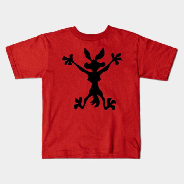 Boys Girls Soft Cotton Graphic Tees Coyote Breathable Daily School Wear Kids T-Shirts