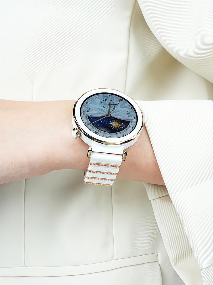 18 мм 20 22 мм Для ремешка умных часов Huawei watch 4/GT 5 Pro/4/3 Pro Белая керамика часы GT4 pro мужские женские Ремешок для часов 41 42 мм 46 мм