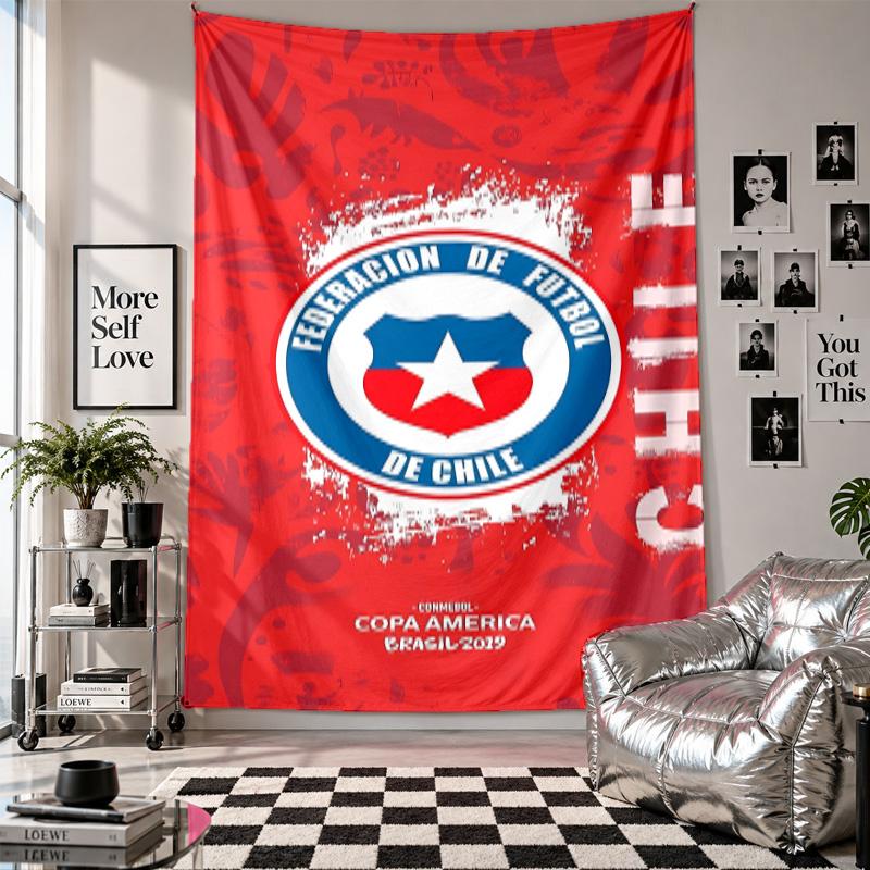 Wall TapestryChilean National Team Art Hanging Cloth Decorative Background Cover for Room Decoration