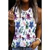 Летние топы с 3D-принтом «Цветок и стрекоза», женская мода, уличная одежда, свободный жилет с круглым вырезом, без рукавов, женская майка