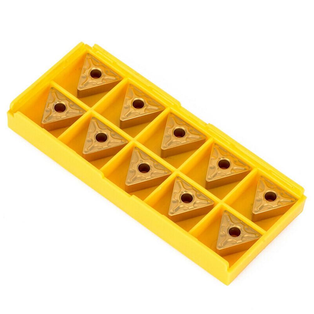 10pcs Golden TNMG160408 MA Carbide Inserts Lathe Turning Tool Cutting CNC Blade