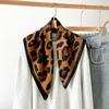 Leopard Print Silk Scarf for Women Girls Square Necktie Neck Scarf Fashionable and Versatile Accessory for Any Outfit
