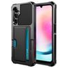 ZM02 For Samsung Galaxy A25 5G (Global) (161.0 X 76.5 X 8.3mm) Case Card Slot Leather+TPU Defender Phone Cover