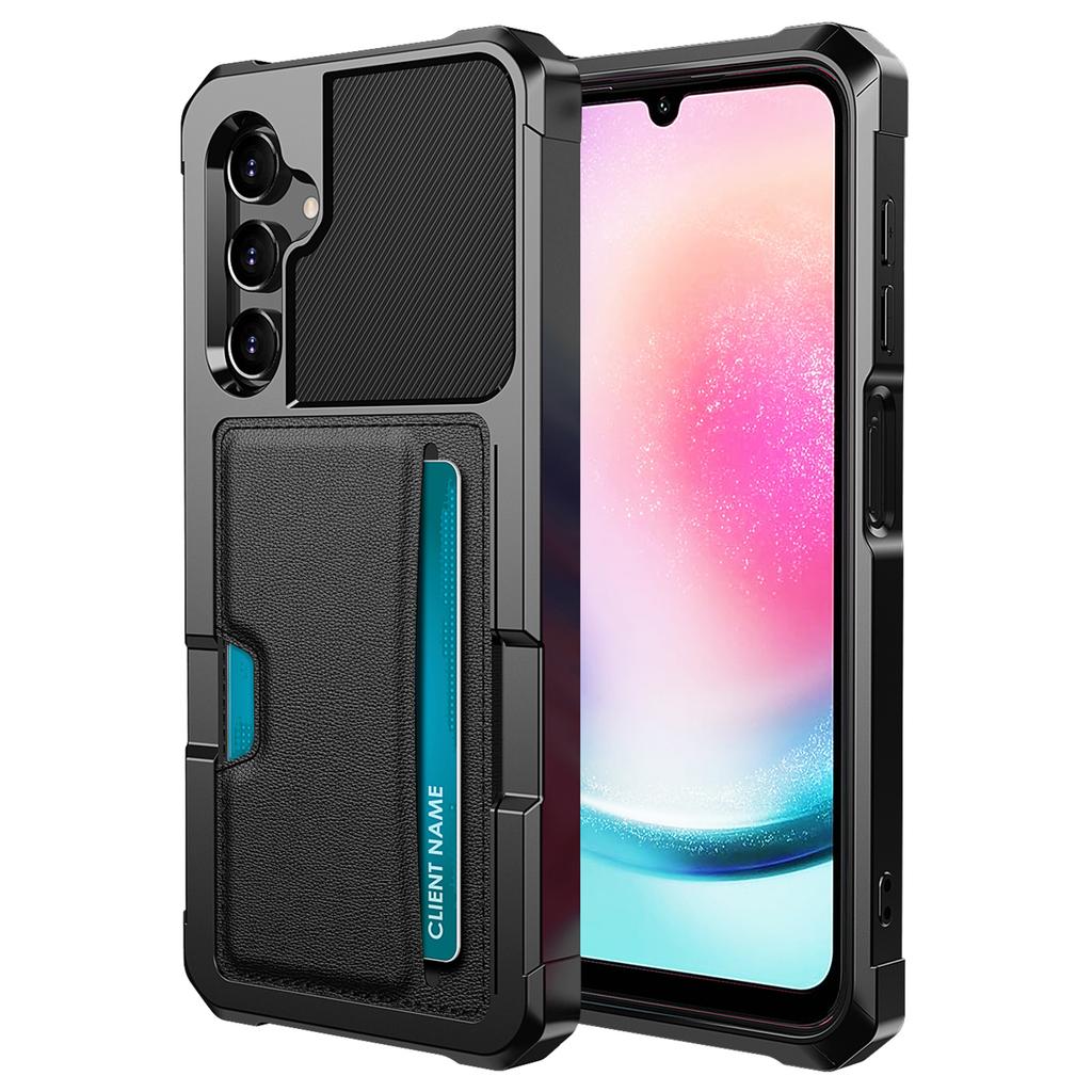 ZM02 For Samsung Galaxy A25 5G (Global) (161.0 X 76.5 X 8.3mm) Case Card Slot Leather+TPU Defender Phone Cover