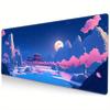 Moon and Starry Sky Landscape Mouse Pad Desk Mat Stitched Edge Durable NonSlip Gaming pads Cherry blossom tapis souris mauspad
