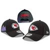 Кепка Fitted 59FIFTY Kansas City Chiefs, «Chiefs Kingdom», Городская версия, Угольно-серый, С прямым козырьком, Бейсболка команды НФЛ
