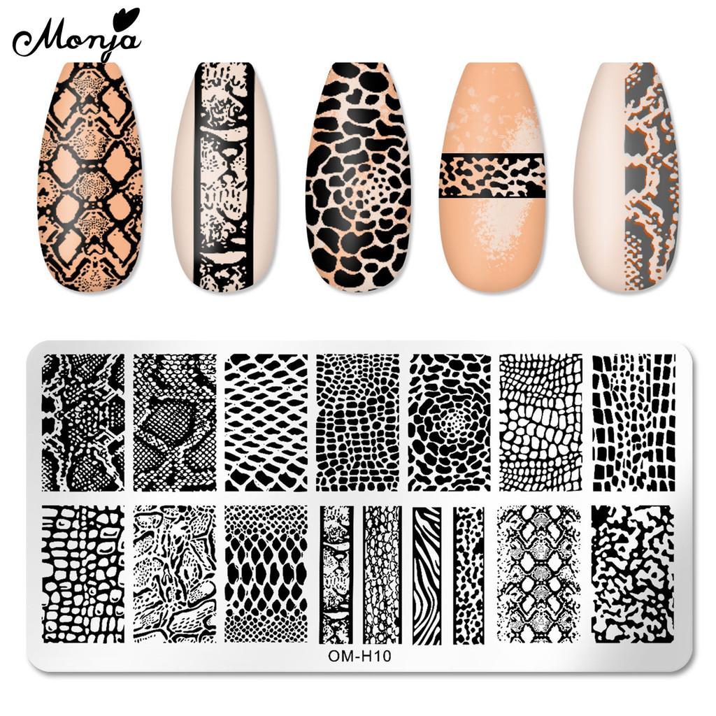 monja 6 стилей нейл-арт штамповочная пластина бабочка цветок растение любовь сердце штамп шаблоны пластины печать трафарет DIY маникюрные инструменты