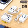 Eu US Plug Multiport Us Charger 35W Pd Type C Fast Charger Wall Charger Us Hub Adapter 6 Ports Mobile Phone Us Quick Charger