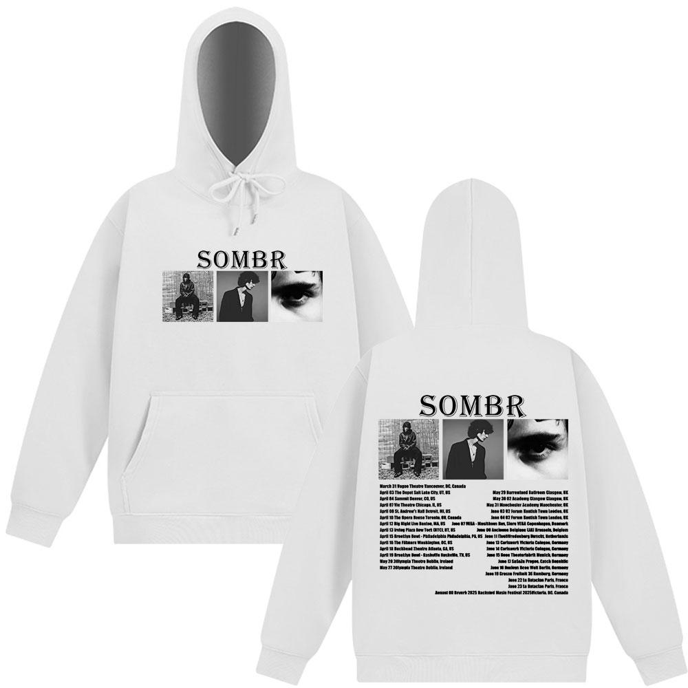 Толстовка Sombr Merch Live 2025 Tour Мужская Женская Модная Свитшот С Длинным Рукавом Свободная Повседневная Оверсайз Хип-хоп Спортивная Одежда Уличная Мода
