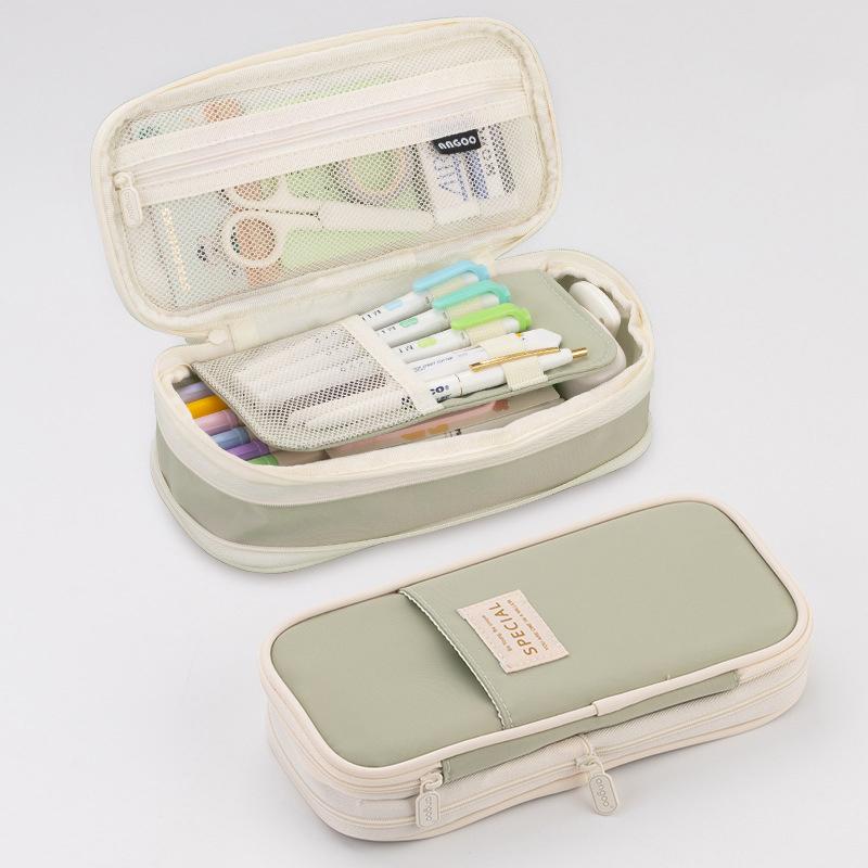 Креативный пенал большой емкости, двухслойный, сертификация CPC, безопасный материал, школьный чехол, канцелярские принадлежности для девочек