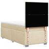 Box Spring Bed with Mattress Cream 90 x 190 cm Fabric