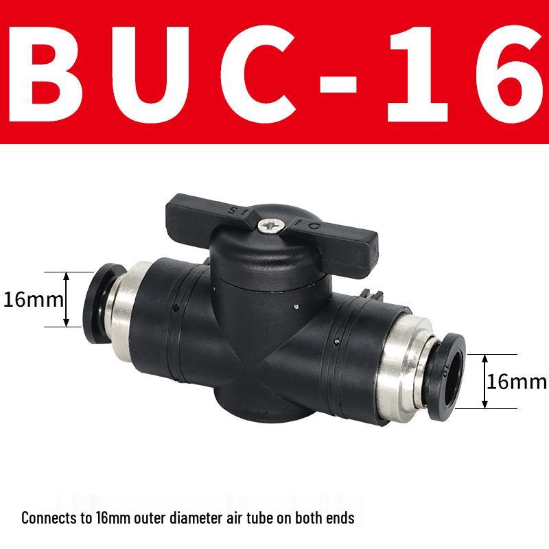 8mm Pneumatic Hand Valve with Switch and Quick Connect Fittings (6mm, 10mm, 12mm)