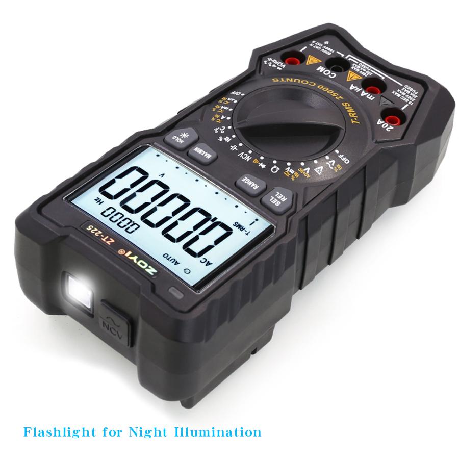 ZOYI 25000 Count ZT-225 Высокоточный автоматический интеллектуальный мультиметр, универсальный измеритель