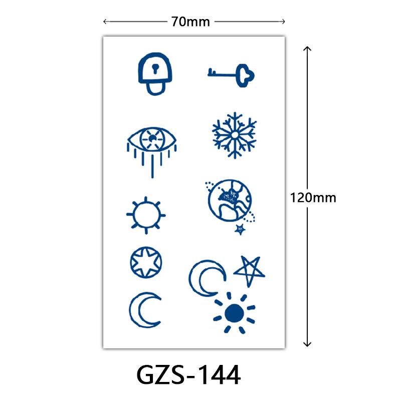 Травяная тату-наклейка, Тату-наклейка соком на тыльную сторону руки, Полуперманентная тату-наклейка, Водостойкая тату